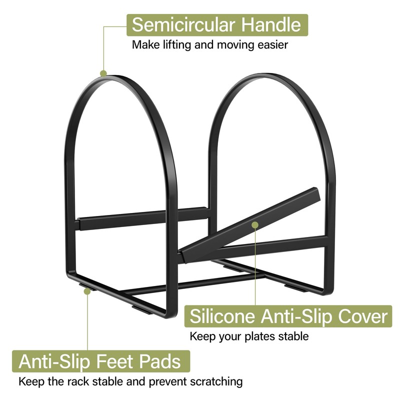 Delamu 4 Pack Plate Organizer for Cabinet Plate Rack Holder