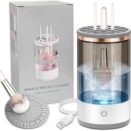 Limpiador de Brochas de Maquillaje Eléctrica, Automático Limpiador de Brochas Inalámbrico Recargable