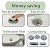 Beaspecal 2Pcs Toilet Bolt Caps with Elegant Pattern,Lotus Flower Pattern
