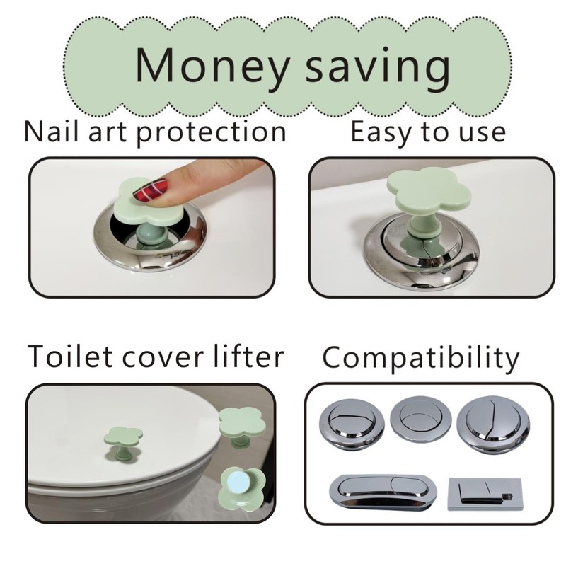 Beaspecal 2Pcs Toilet Bolt Caps with Elegant Pattern,Lotus Flower Pattern