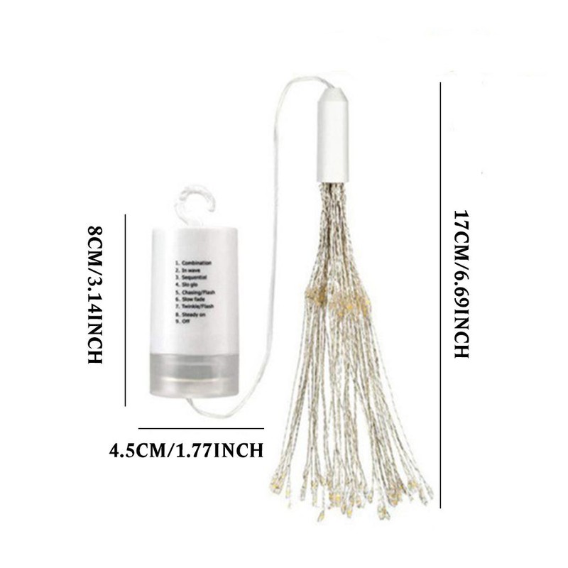 LED Firework String Lights 8 Mode Explosion Star Copper Wire
