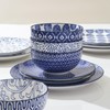 Selamica Ceramic Dinnerware Sets for 6, 24 Piece Plates and
