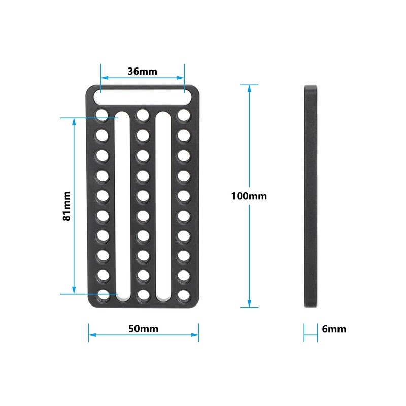 CAMVATE Multipurpose Cheese Plate with 1/4"-20 Threads & Slots -