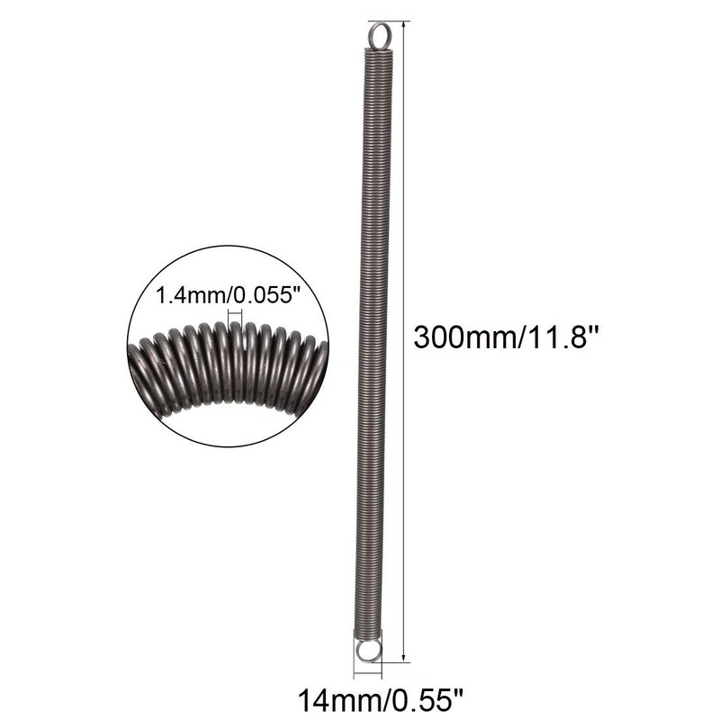 Sourcingmap Extension Spring - 1.4mm Wire Dia, 14mm OD, 300mm