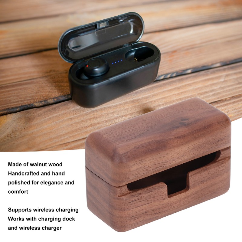 Case for WF 1000XM5 Walnut Wood Handcrafted Fall and Bump