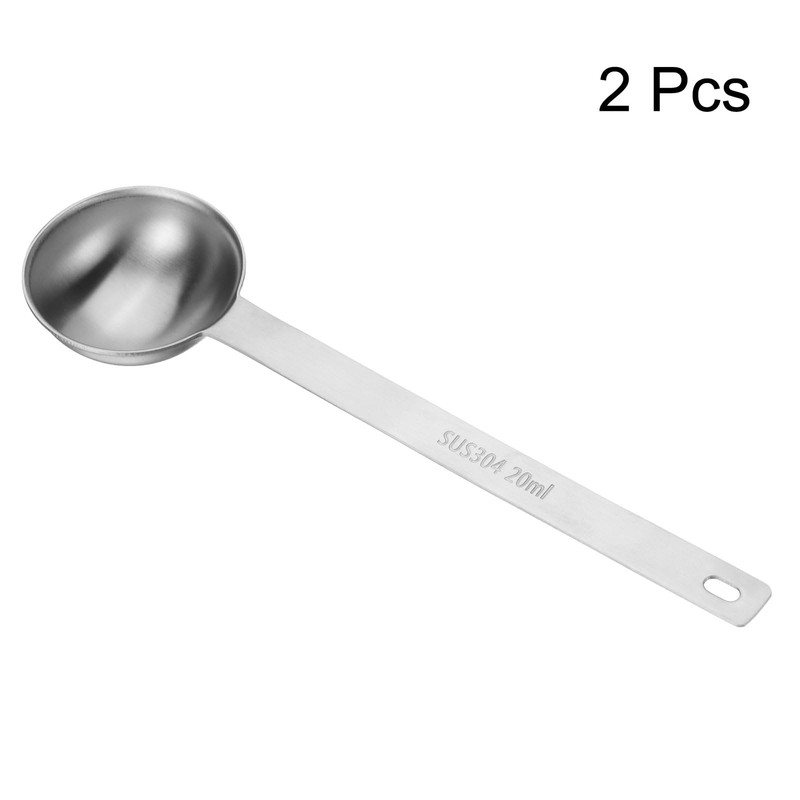 sourcing map 2pcs Single Measuring Spoon 4tsp (1-1/3tbsp, 20ml) Teaspoon/Tablespoon