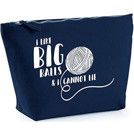 Hippowarehouse I Like Big Balls & I Cannot Lie printed make up cosmetic wash bag 18x19x9cm