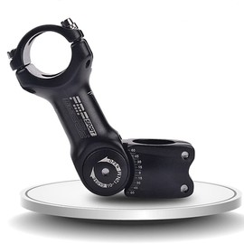 ANCLLO Adjustable Bicycle Stem ±60 Degree 31.8 mm T6 Aluminium Alloy Mountain Bike Stem Riser 90 mm Bicycle Handlebar Extension Bicycle Fork Extension for MTB Mountain Bike, Road Bike, Cycling