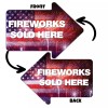 VictoryStore 10-Pack Fireworks Sold Here Yard Sign, 2 sided, 22x16