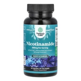 Natures Craft Nicotinamida 500mg Niacina Suplemento Energético 60 Cápsulas