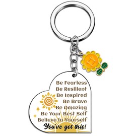Congratulations Gifts For Women Friend Inspirational Sunshine Gift For Women Birthday Thoughtful Going Away Farewell Gifts for Coworkers Positive Affirmation Gift Motivational Inspirational Keychain