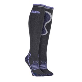 Storm Bloc - Ladies Warm Long Knee High Wool Blend Cushioned Thermal Equestrian/Hiking Socks (4-8 uk, SBGLS008PUR)