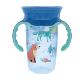 Vaso con Borde 360° - con Asas Removibles Animales del bosque/Azul