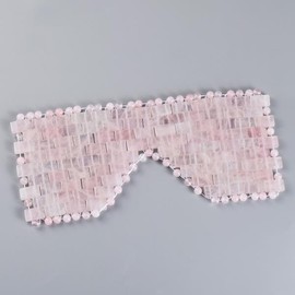 천연 로즈 쿼츠 아이 마스크 마사지 옥 릴렉스 수면 도구 케어 스톤 페이스 쿨링 [01 1 pcs and box] Natural Rose Quartz Eye Mask Massage Jade Relax Sleep Tool Care Stone Face Cooling [01 1 pcs and box]