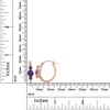 14k Rose Gold Over Sterling Silver Round Cut Simulated Amethyst
