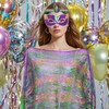 3Pcs Mardi Gras Shawls Wraps Accessory Mardi Gras Women's Poncho