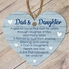 Laser Cut Father's Day Heart Plaque - Celebrate Dad &