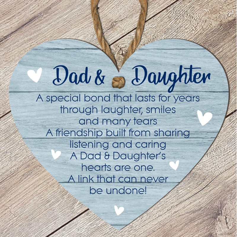 Laser Cut Father's Day Heart Plaque - Celebrate Dad &