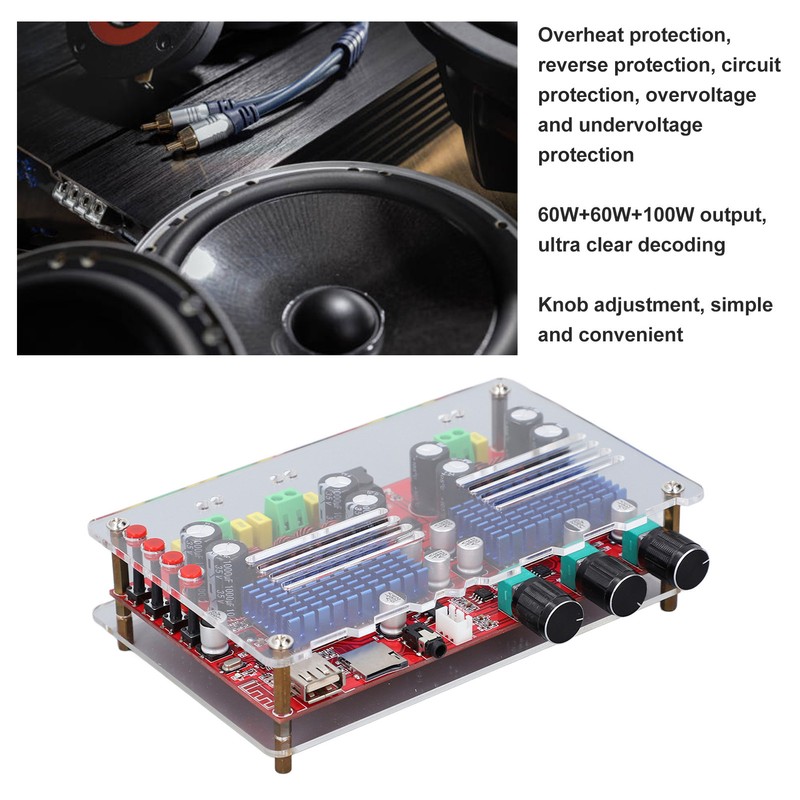 Subwoofer Amp Board 60W+60W+100W 2.1 Channel TPA3116 Chip Bluetooth AUX