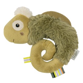 Fehn Chameleon Ring Gripping Toy - Motor Skills Toy with Rattle - Playfully Promotes Early Childhood Learning - Faithful Companion for Babies and Toddlers from 0+ Months