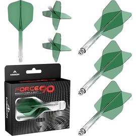 Mission Darts Force 90 | Integrated Precision Molded Dart Flight and Shaft System - Pack of 3 Professional Highly Durable Combined Dart Flights and Shafts - Standard #6