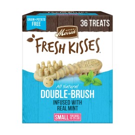 Merrick Fresh Kisses Dog Dental Chews Grain Free Mint Treats for Small Breeds