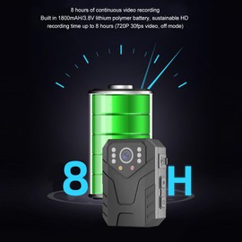 Mini Body Camera, 4K 1080P HD 1800 mAh, Portable Small Body Camera with Rear Clip, Night Vision, Motion Detection, Waterproof, 2.0 Inch LCD, Pocket Video Recorder