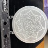 4” Selenite Charging Plate “ohm Blossom “