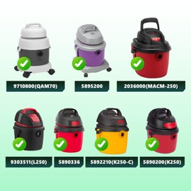 10 PCS Bundle Set 2-2.5 Gallon Vac Bags, ALYYDBG Type B 90668 9066800 9066833, All Around QAM70 and CMXZVBE38774 Vac Filter Bags