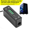 Water Cooling Digital Thermometer G1/4 Black Panel Red Blue Green