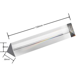 Loopunk 2 Pack 150mm/6 Inch Triangular Prism for Photography, Science, Teaching Light Spectrum, Physics and Taking Photos Pictures, Clear