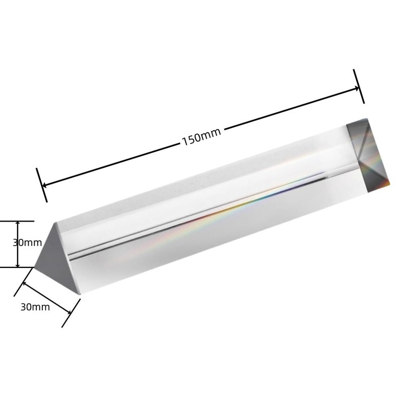 Loopunk 2 Pack 150mm/6 Inch Triangular Prism for Photography, Science,