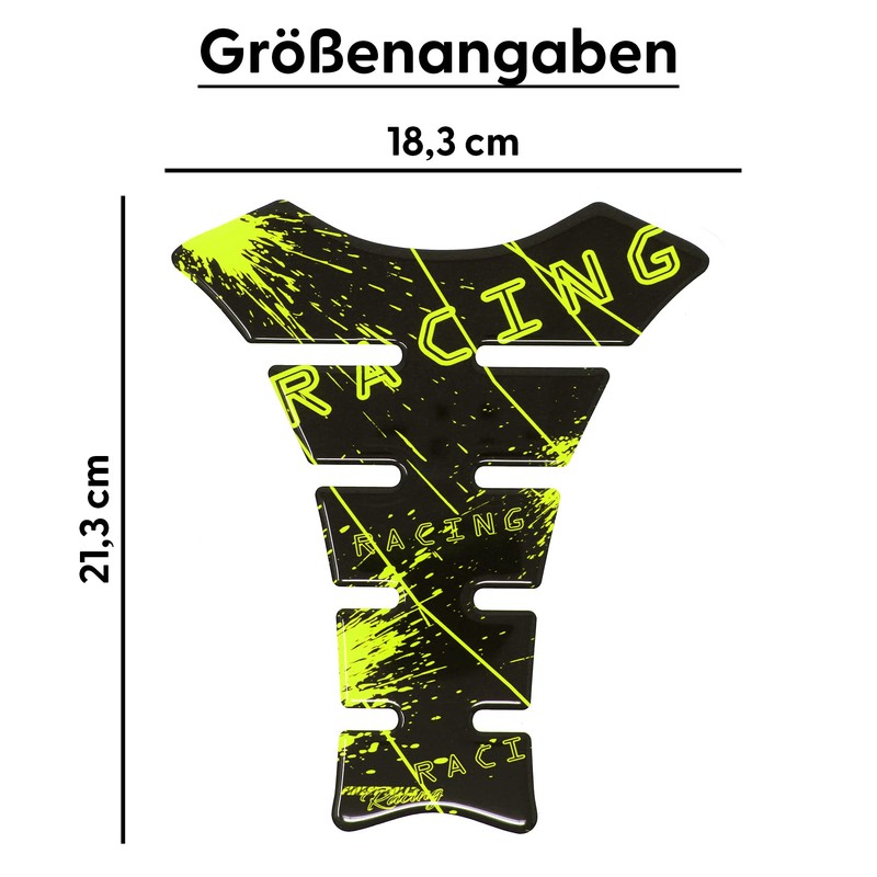 Gel Neon Tank Pad Motorcycle 3D Gloss Universal Tank Sticker