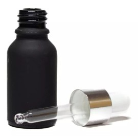 Meliars Gotero 15 Ml Frasco Negro Matizado Bulboplata (10 Pzs)