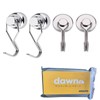 Magnetic Hooks, 4 pcs, 2+2 Super Strong, Magnetic Hooks, Dawn23