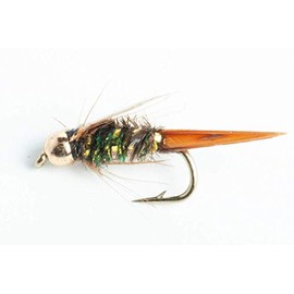 Blue Wing Olive Bead Head Prince Nymph Fly - 6 Pack (#14)