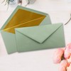 50 envelopes DIN long - Eucalyptus (green) with gold metallic
