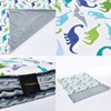 YnM Minky Duvet Cover for Weighted Blankets (Dinosaur, 41''x60'')