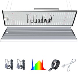 TheOneGrow MA2000 200W LED Grow Light Full Spectrum | Commercial Plant Light Panel with Daisy Chain & Dimming | 2x4ft/4x4ft Coverage for Hydroponic Vegetables & High-Yield Plants