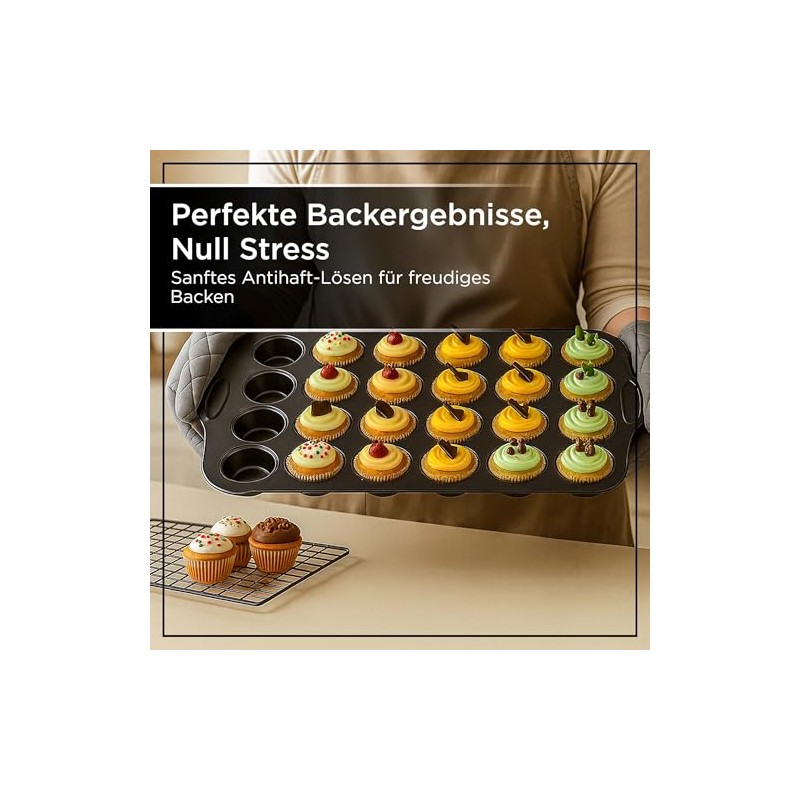 Wrenbury Mini Muffin Mould for 24 Mini Muffins - Non-Stick