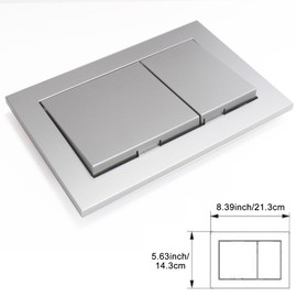 Dual-Flush Actuator Plate Toilet Flush Actuator Plate with Dual ButtonsIn Wall Mount Toilet Tank Systems Compatible with TOTO YT800#WH, Matte Chrome