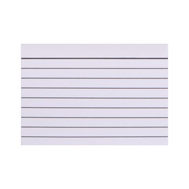 Idena 90280 - Index Cards DIN A8, Pack of 500 Lined, Flashcards Made of 180 g/m² FSC Mix Paper in White, for School and Office