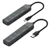 XuanGui 4 puertos USB/USB C Hub, adaptador multipuerto USB C