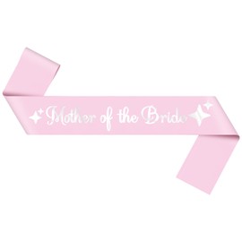 Bachelorette Party Sash Bridal Shower Decorations Engagement Supplies Gifts Wedding Party Accessories Decorations for Bride's Mother Bridal Shower Supplies for Mother Brides Gift Favor Decor Pink