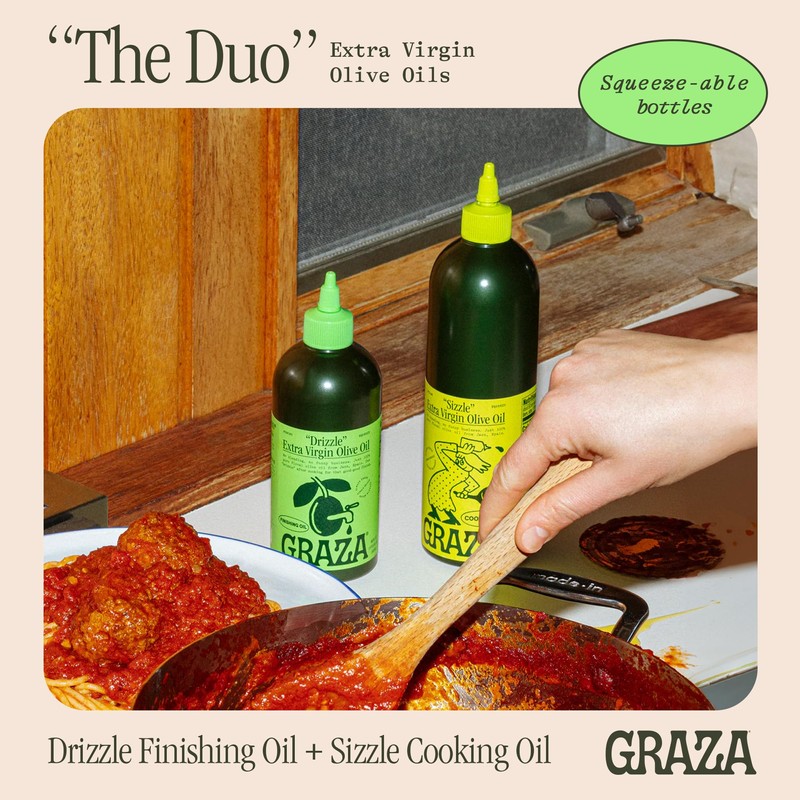 Graza Extra Virgin Olive Oil Variety Pack, Sizzle & Drizzle