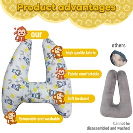 OHAANYY Travel Pillow Children's Car, Sleeping Pillow for Car Children, Travel Pillow, H Shape Children's Car Pillow, Car Sleeping Pillow, Neck Pillow for Long Travel, Travel Pillow for Adults and