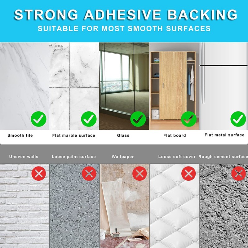 Hfpengzan Flexible Acrylic Mirror Sheets, 4 Pack (8 x 8