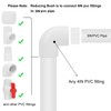 Lswteiz 4"x 3" PVC DWV Reducing Bush Adapter Pipe Fitting