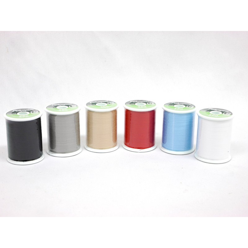 Fujix (フジックス) Poly Span 60 No. Yarn, 100m 6-Color Set,