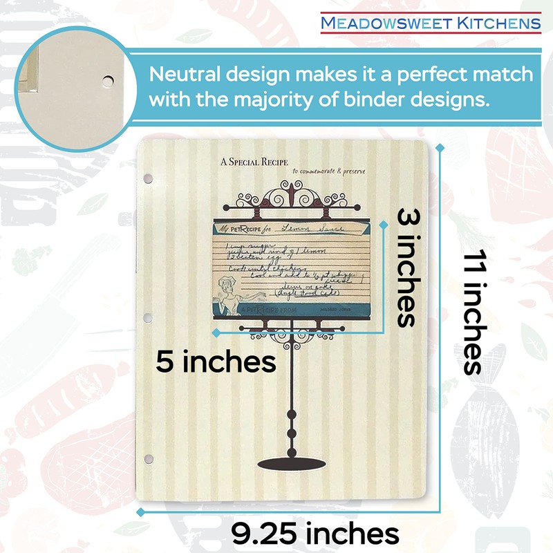 Meadowsweet Kitchens 3 x 5 Vintage Recipe Card Holders for